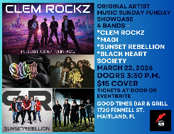 ORIGINAL MUSIC ARTIST SHOWCASE with CLEM ROCKZ
