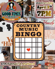 Country Music Bingo (Win Cash Prizes)